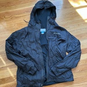 Columbia Shark Grey Lined Rain Jacket (L)